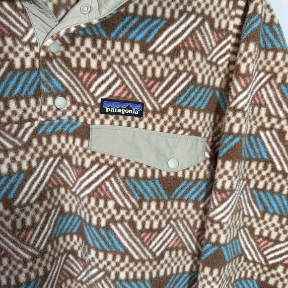 PATAGONIA SYNCHILLA AZTEC Pullover Multi Snap Button Sweater AOP Fleece Mens XXS - Picture 8 of 12